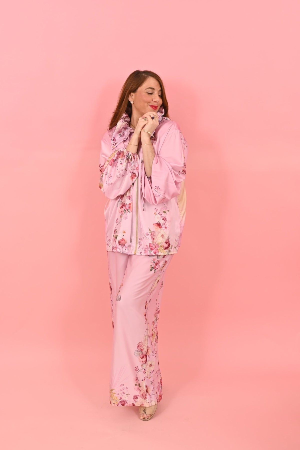 Bayt Jacket Rise before The Sun Light Pink| بلوزة نسائية - Maison Clad