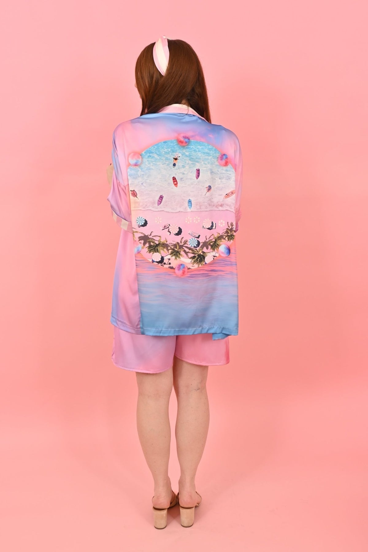 Bermuda Sunrise Reflect Blue Pink |سروال - Maison Clad