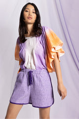 Tie & Dye Blouse Lila | أعلى النساء