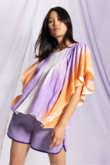 Tie & Dye Blouse Lila | أعلى النساء