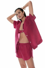 Bridget Hot Pink Shirt | توب ملابس داخلية - Maison Clad