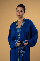 Cardigan Dress Knitwear Lace SIlk Detail| بلوزة نسائية Cardigan Knit Dress - Maison Clad