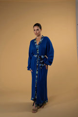 Cardigan Dress Knitwear Lace SIlk Detail| بلوزة نسائية Cardigan Knit Dress - Maison Clad