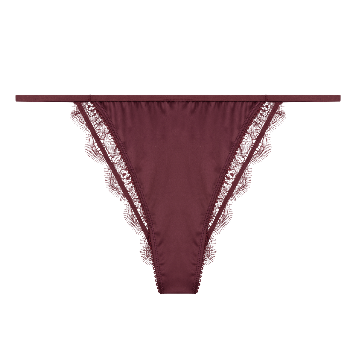Charlotte Burgundy Briefs | الملابس الداخلية الدانتيل - Maison Clad