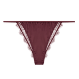 Charlotte Burgundy Briefs | الملابس الداخلية الدانتيل - Maison Clad