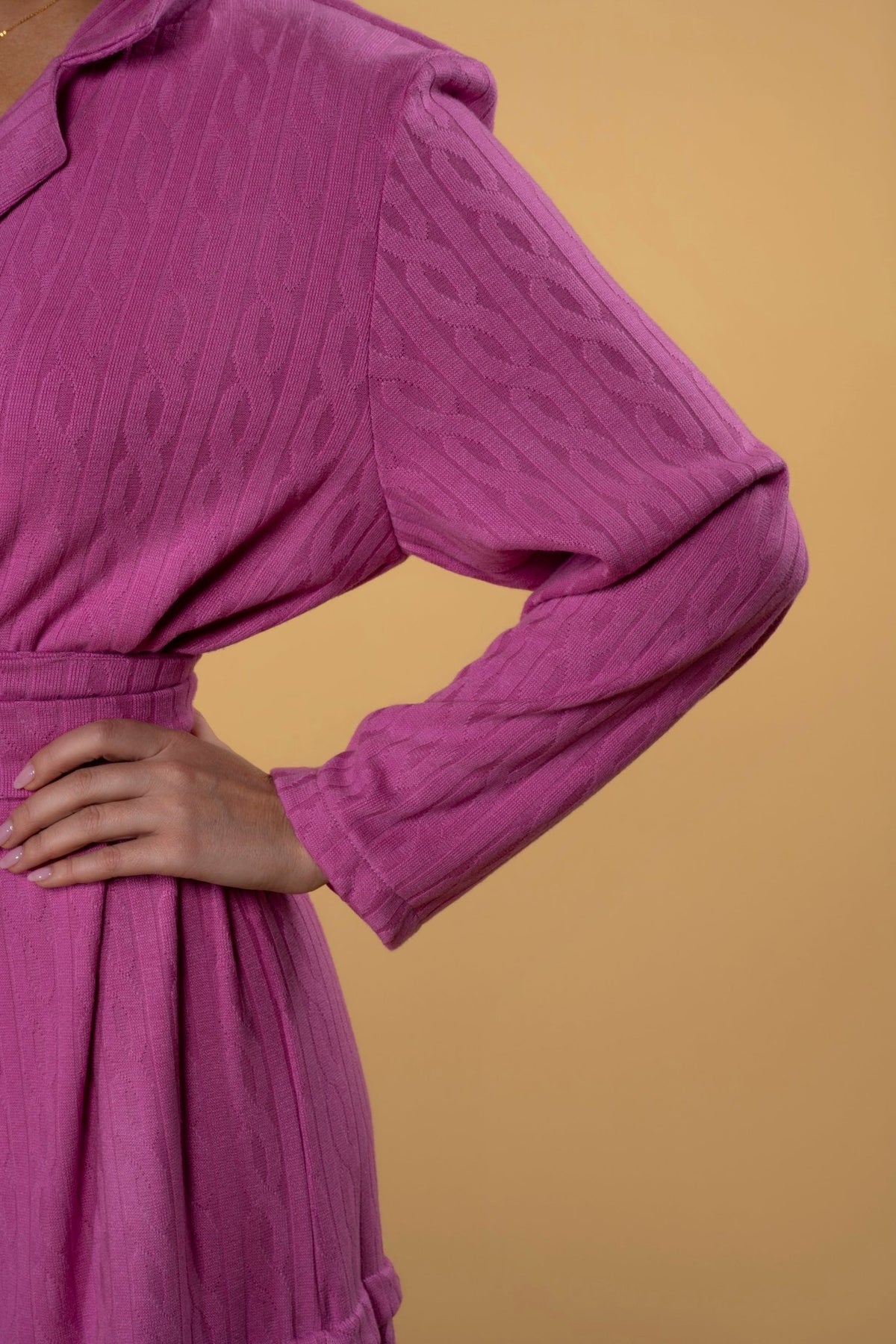 Charly Knit Dress l |فستان Charly Knit Pink - Maison Clad