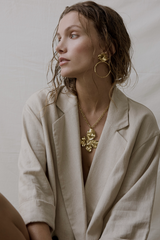 24K Recycled Gold Molyvos Floral Necklace with 45cm Chain