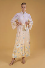 Daisy Knitwear Curtia Claudine Collar Dress l |فستان Daisy Knitwear - Maison Clad