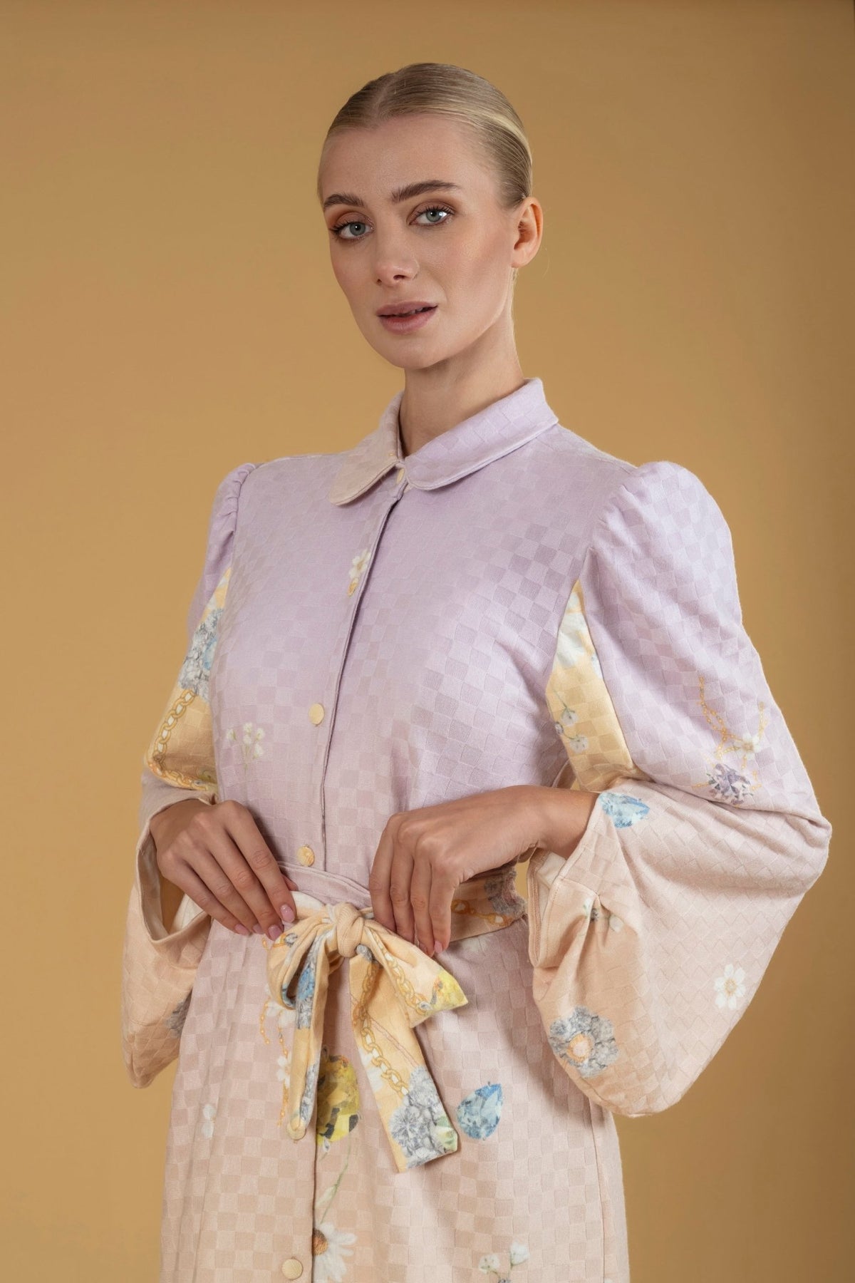 Daisy Knitwear Curtia Claudine Collar Dress l |فستان Daisy Knitwear - Maison Clad