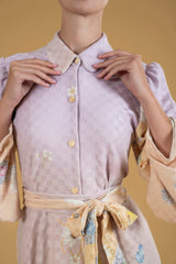 Daisy Knitwear Curtia Claudine Collar Dress l |فستان Daisy Knitwear - Maison Clad