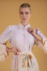 Daisy Knitwear Curtia Claudine Collar Dress l |فستان Daisy Knitwear - Maison Clad