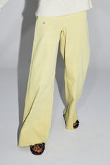Trouser Denim Swiggy Palazzo Yellow |سروال Denim Palazzo Yellow