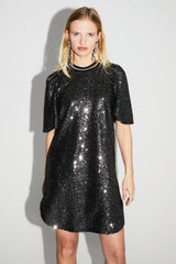 Dress Alix Sequins Black|فستان Alix Sequins - Maison Clad