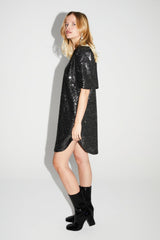 Dress Alix Sequins Black|فستان Alix Sequins - Maison Clad