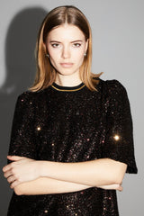 Dress Alix Sequins Burgundy|فستان Alix Sequins - Maison Clad