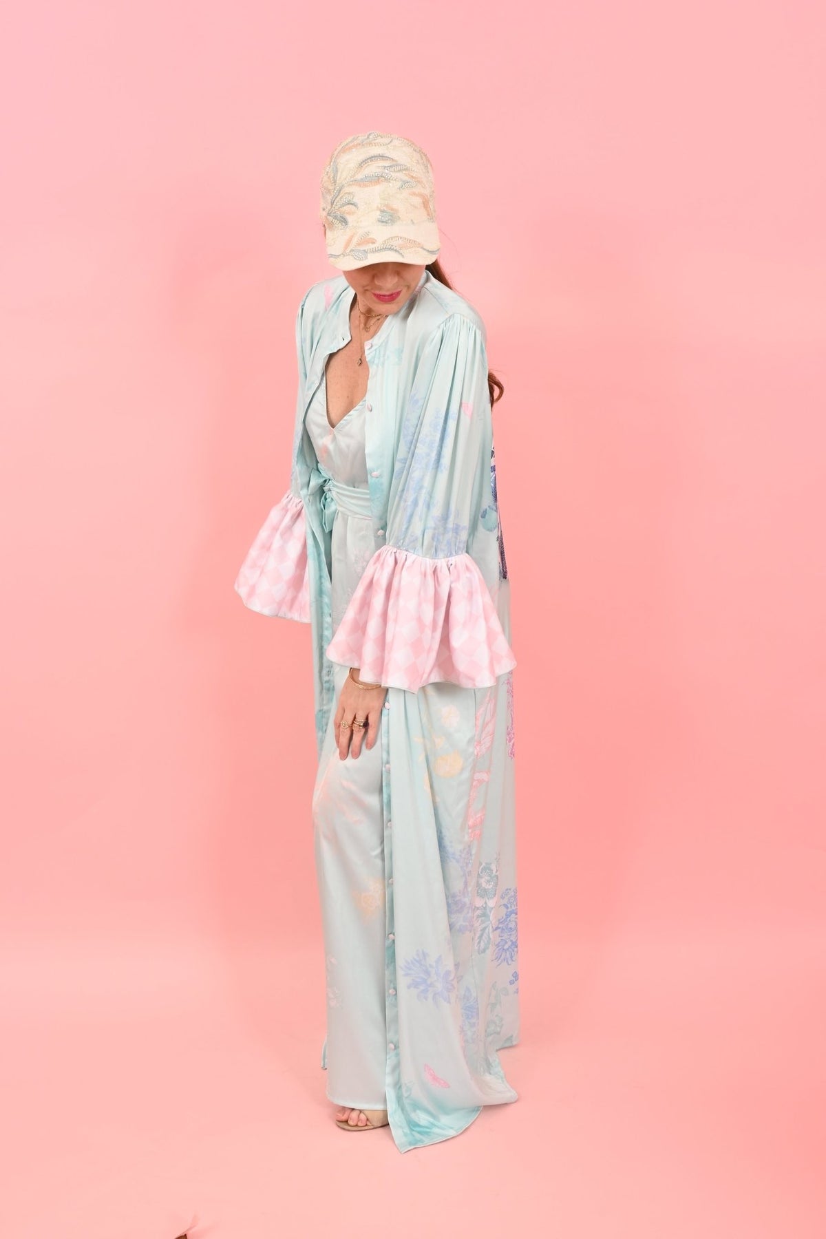 Dress Cara Ruffly Pool Light Green | فستان نسائي - Maison Clad