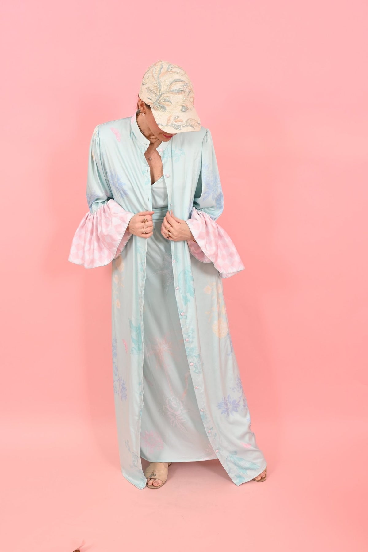 Dress Cara Ruffly Pool Light Green | فستان نسائي - Maison Clad