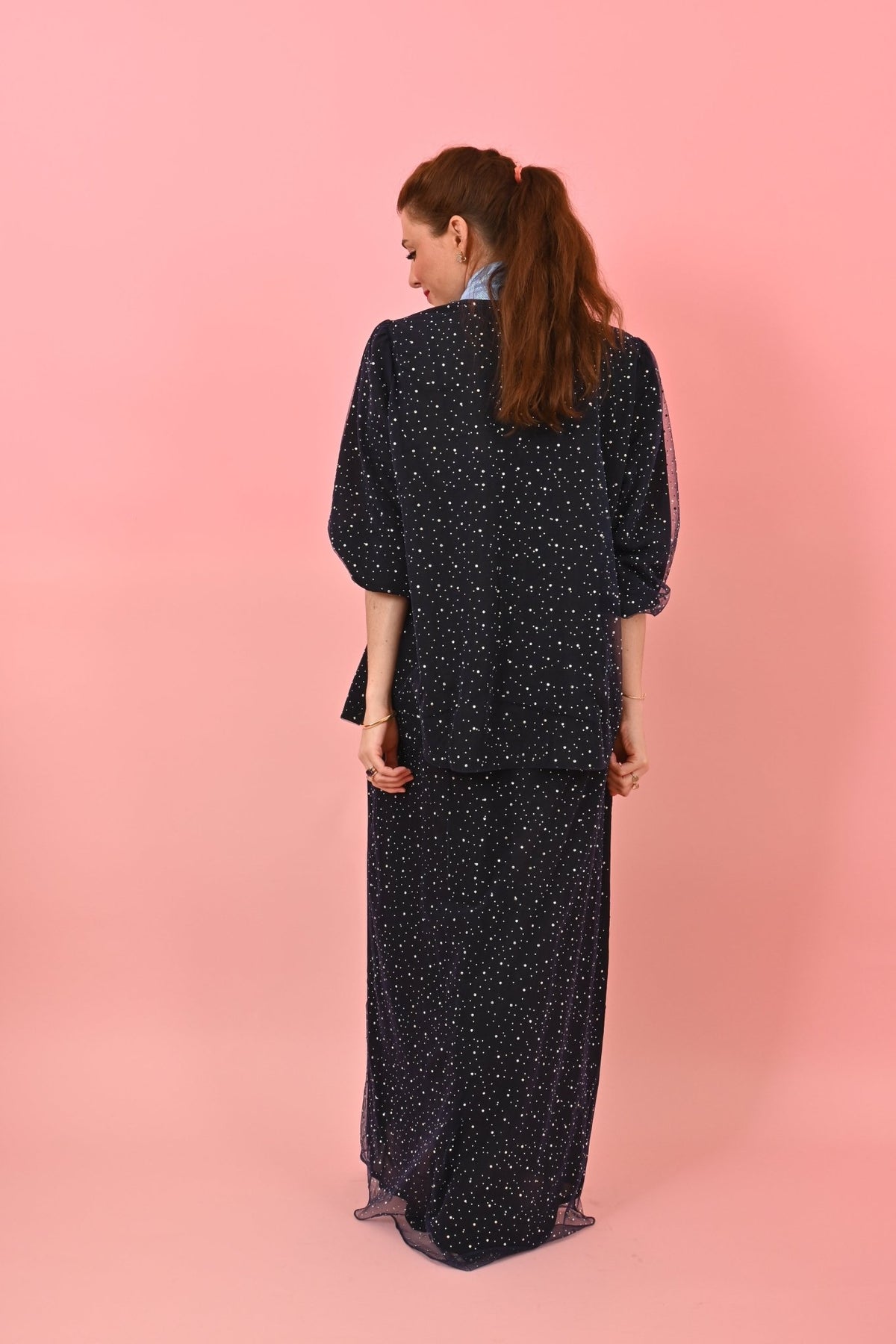 Dress Gaby Navy Blue | فستان نسائي Gaby - Maison Clad
