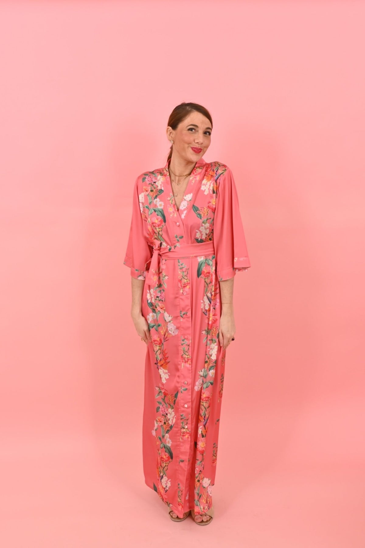 Dress Jeannette Coral |فستان Jeannette - Maison Clad