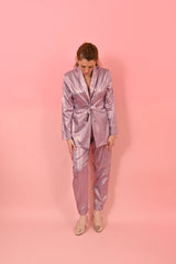 Ella Trouser Metallic Purple | بنطلون نسائي - Maison Clad
