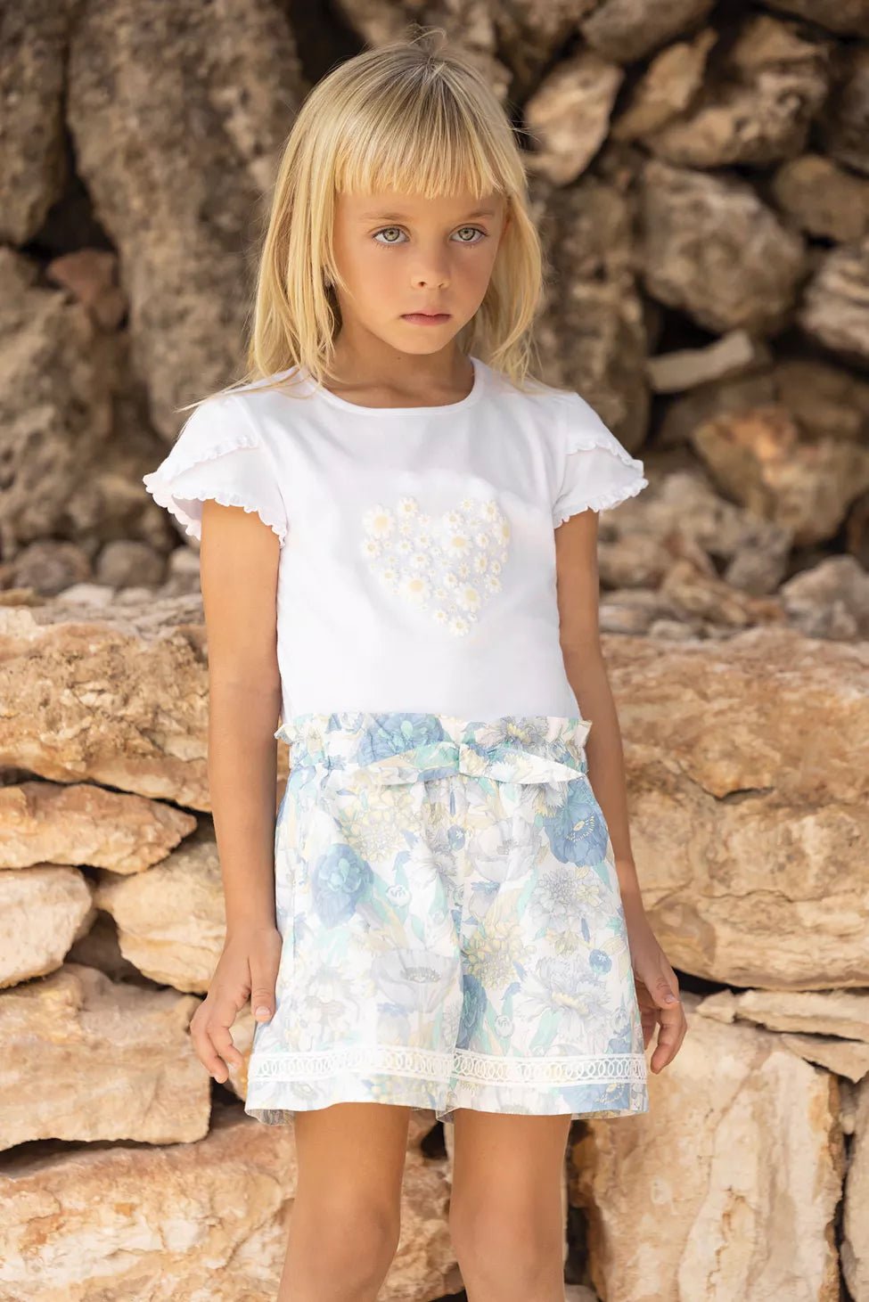 Girls Shorts Balade Parisienne - White | سروال قصير - Maison Clad