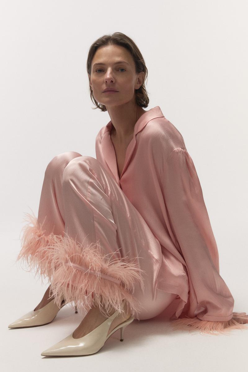 Gloria Pyjama Feathers trouser| قميص بيجامة - Maison Clad