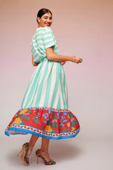 Gwen Tee Aqua | بلوزة نسائية - Maison Clad