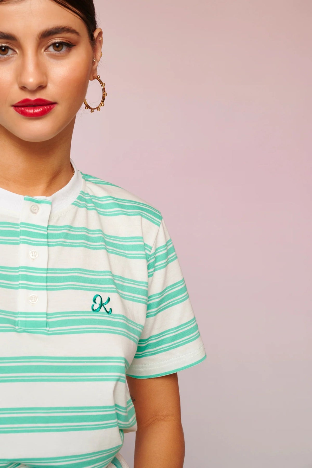 Gwen Tee Aqua | بلوزة نسائية - Maison Clad