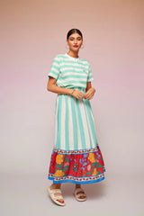 Gwen Tee Aqua | بلوزة نسائية - Maison Clad