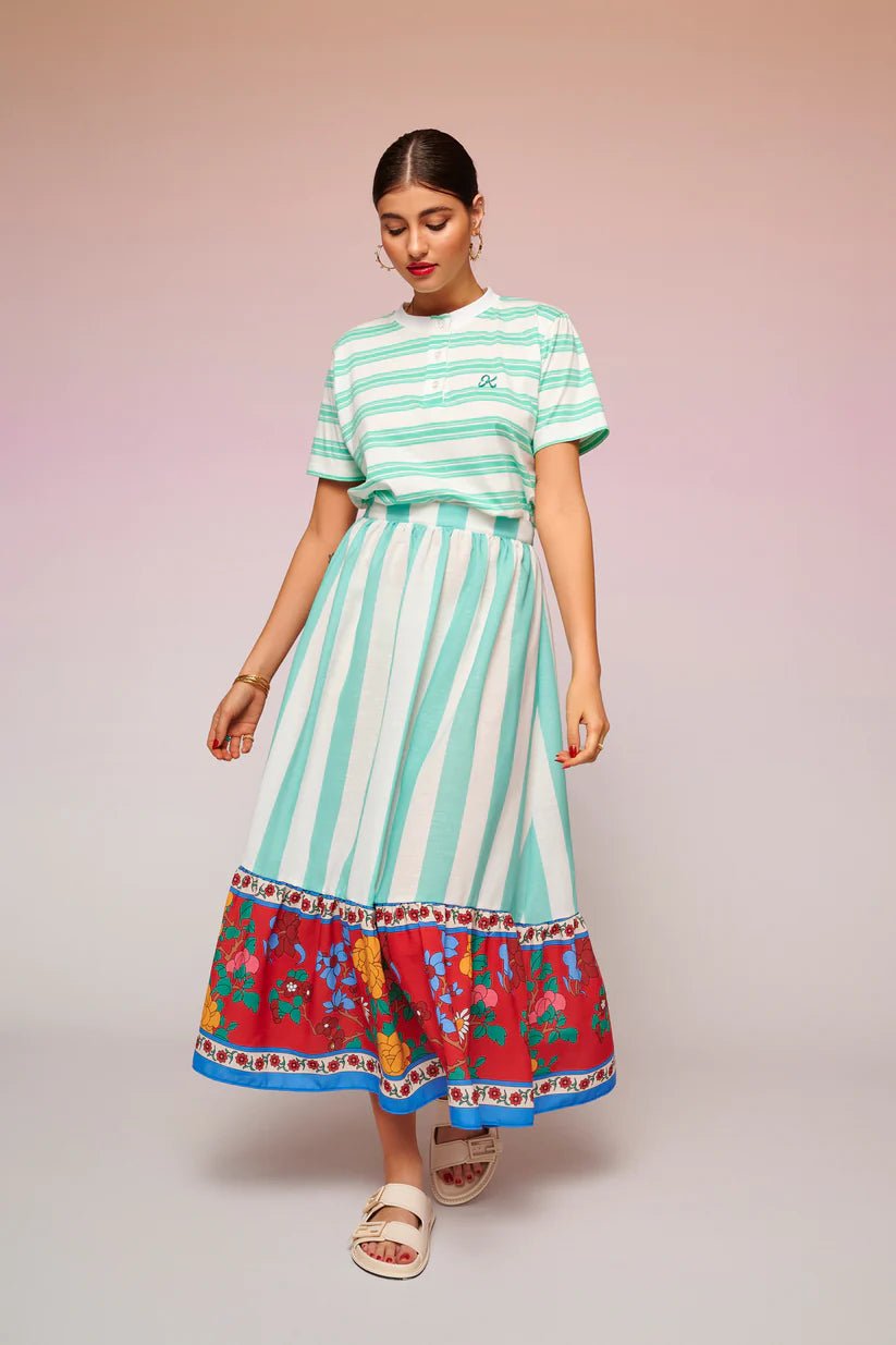 Gwen Tee Aqua | بلوزة نسائية - Maison Clad