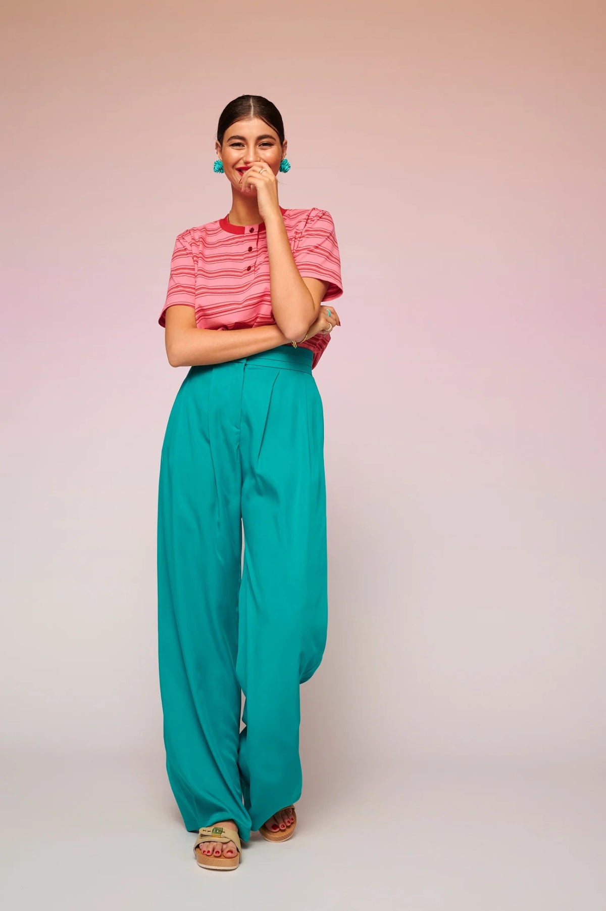 Gwen Tee Pink | بلوزة نسائية - Maison Clad