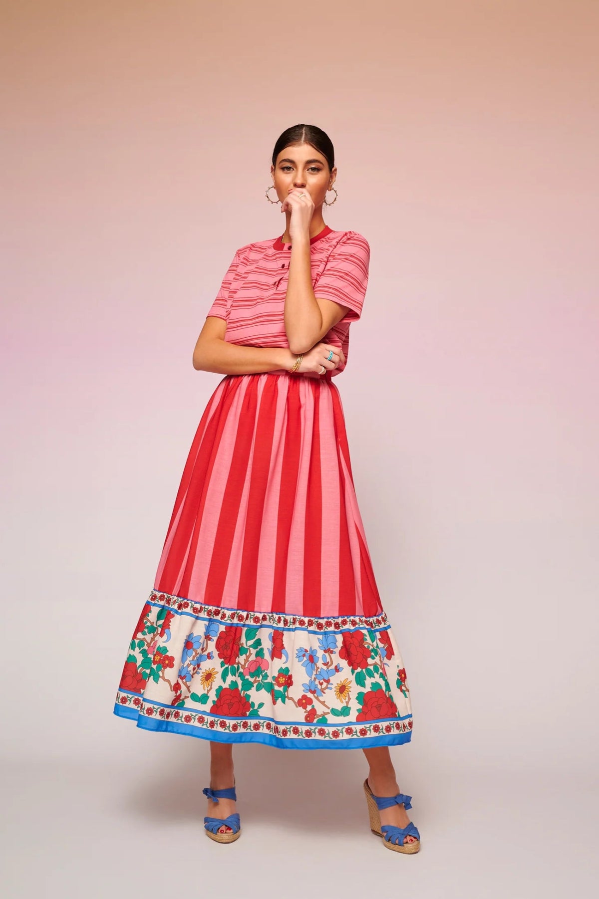 Gwen Tee Pink | بلوزة نسائية - Maison Clad