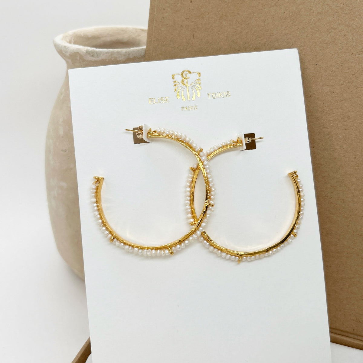 Handmade Kimina Medium Earrings - أقراط - Maison Clad