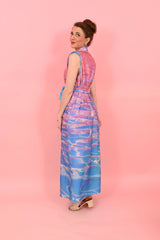 Jack Dress Blue Pink Waves| فستان نسائي - Maison Clad