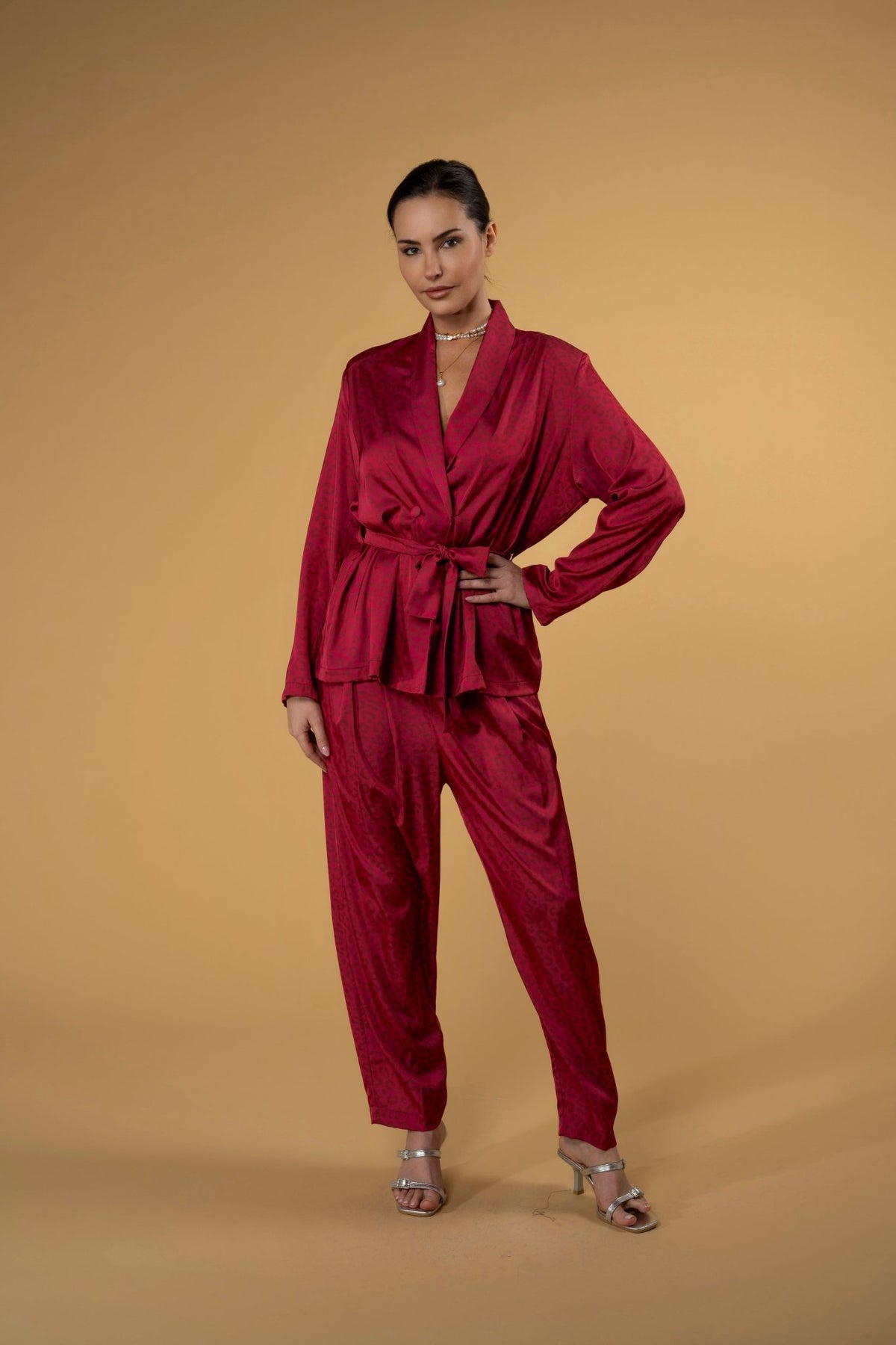Jacket Jacky Leo Burgundy | بلوزة نسائية Jacky - Maison Clad