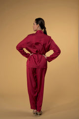 Jacket Jacky Leo Burgundy | بلوزة نسائية Jacky - Maison Clad