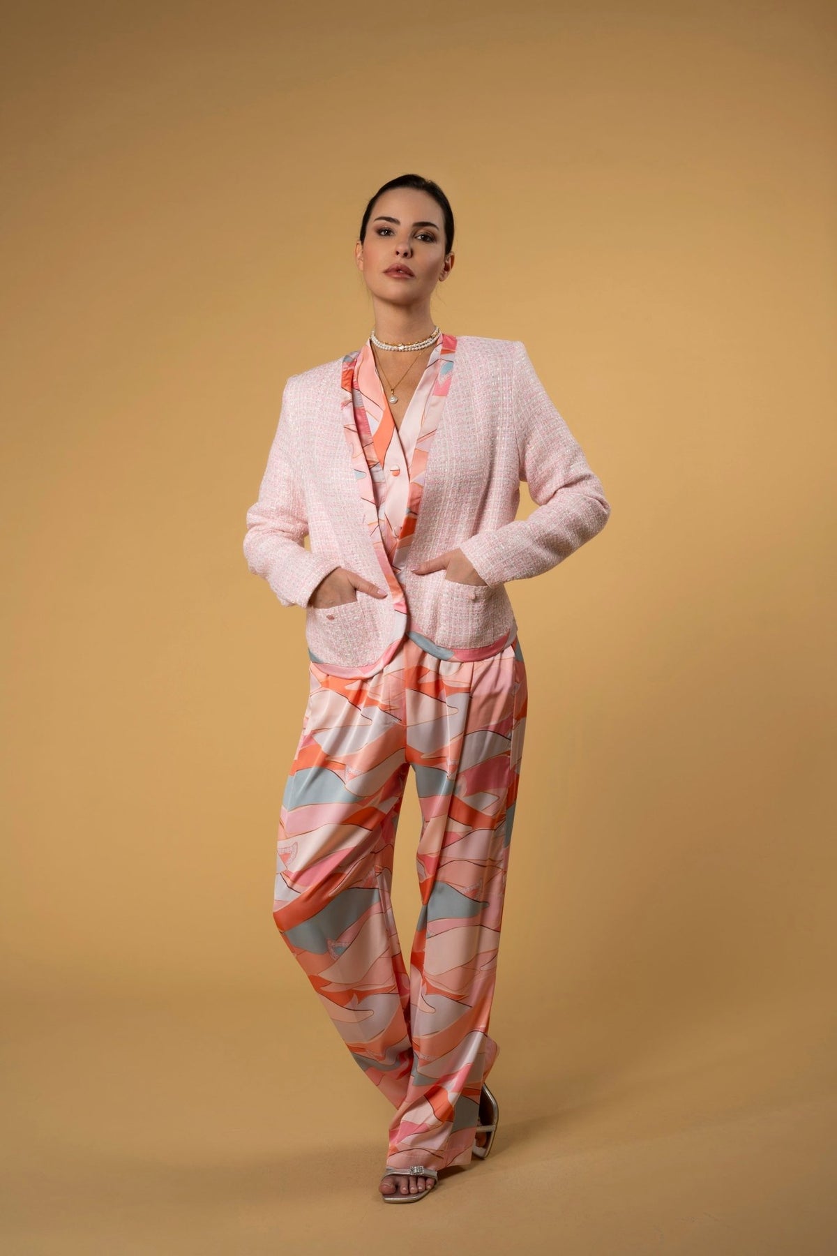 Jacket Tweed Alif Pink |سترة Tweed Alif Pink - Maison Clad