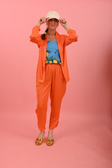 Jben Trouser Orange | بنطلون نسائي - Maison Clad