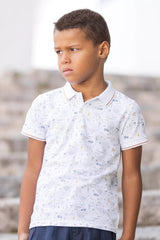 Kids' Polo Explorateur - White | تي شيرت - Maison Clad
