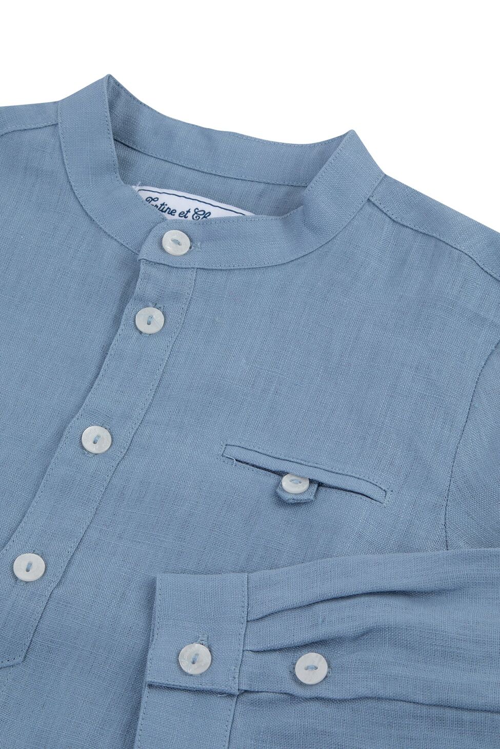 Kids' Shirt Carnet de Voyage - Blue | قميص - Maison Clad
