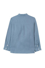 Kids' Shirt Carnet de Voyage - Blue | قميص - Maison Clad
