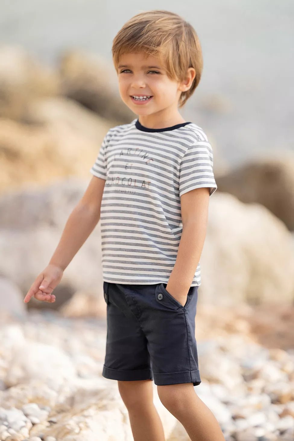 Kids' T-Shirt Explorateur - Marine | تي شيرت - Maison Clad
