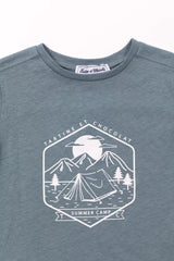 Kids' T-Shirt Summer Camp - Green | تي شيرت - Maison Clad
