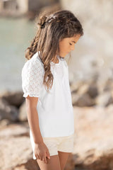 Kids' T-Shirt Un Air de Campagne - White | تي شيرت - Maison Clad