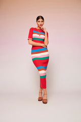 Lora Knitted Top Red | قميص نسائي - Maison Clad