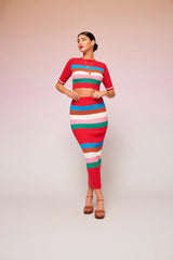 Lora Knitted Top Red | قميص نسائي - Maison Clad