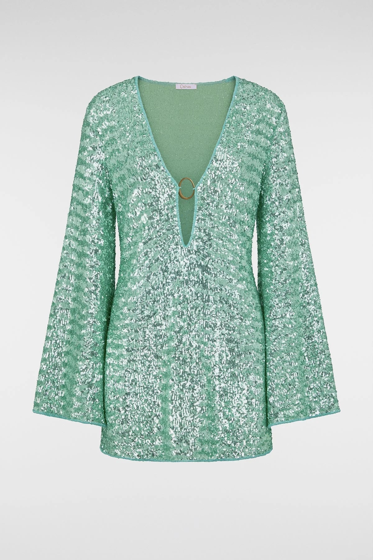 LUMIERE O - PAILLETTE KAFTAN AQUA | لباس المرأة - Maison Clad