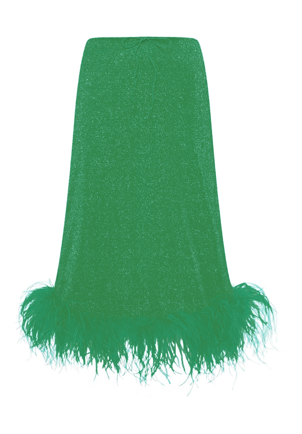 LUMIERE PLUMAGE MIDI SKIRT EMERALD GREEN | تنورة نسائية - Maison Clad