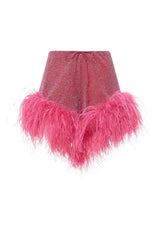 LUMIERE PLUMAGE SHORTS RASPBERRY | السراويل النسائية - Maison Clad