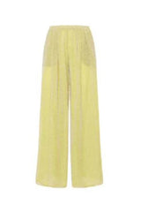 LUMIERE WIDE PANTS AQUAMARINE & CITRON | سراويل نسائية - Maison Clad